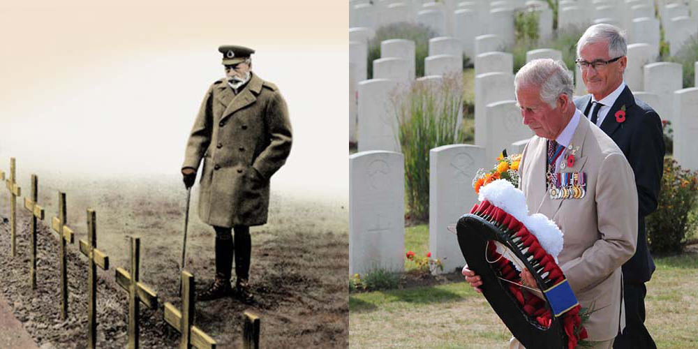 King George V and King Charles III at CWGC sites