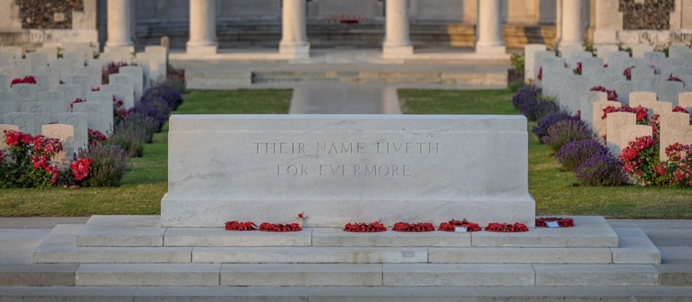 The stone of remembrance at Tyne Cot