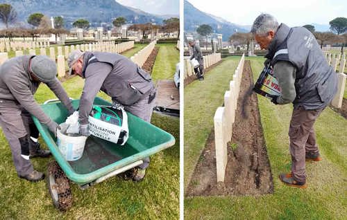 CWGC gardeners at work in Cassino