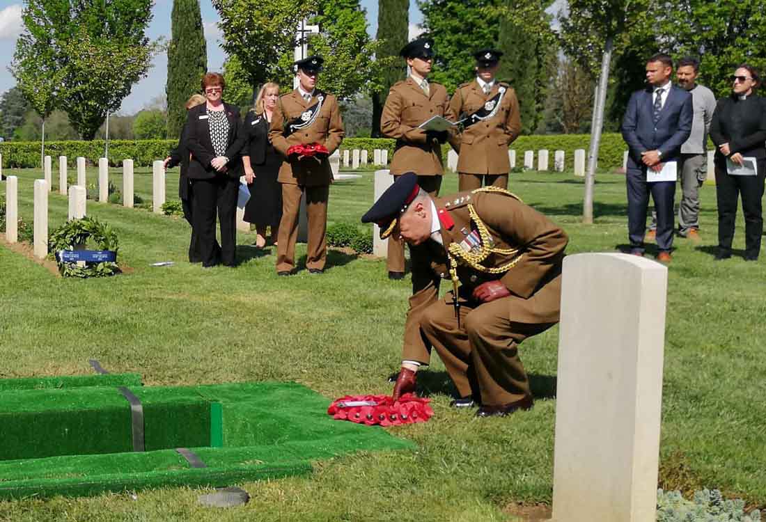 Unknown World War Two soldier buried with military honours in Italy