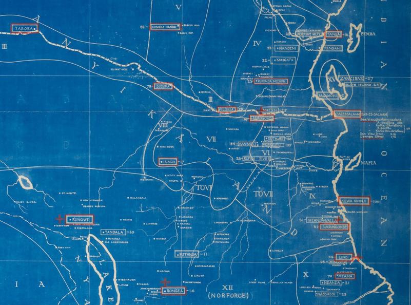 Snippet of grave sites map, EA. TNA, CO1047-129