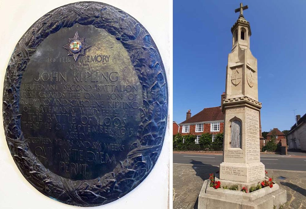 Kipling memorial plaque