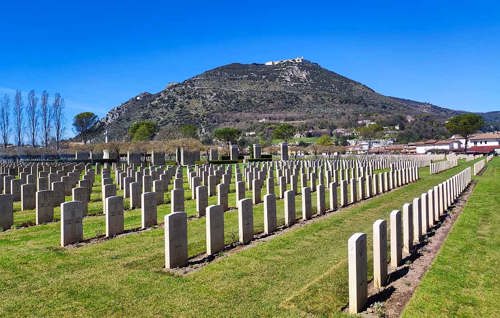 Headstones at Cassino war cemetery