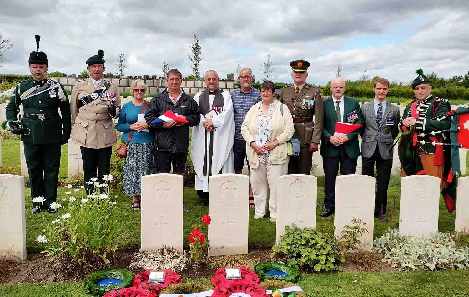 Two Officers of the Royal Irish Fusiliers identified and rededicated in Belgium