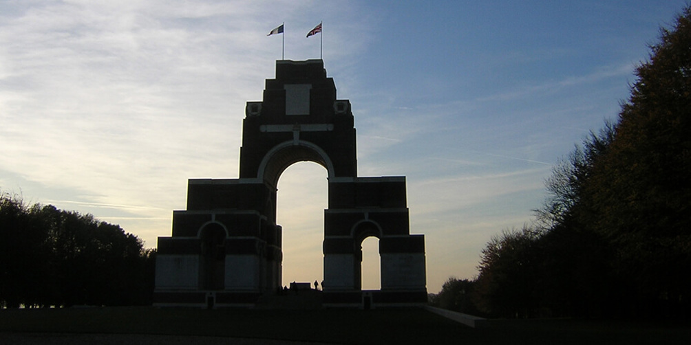 Silhouette of Thiepval Memorial