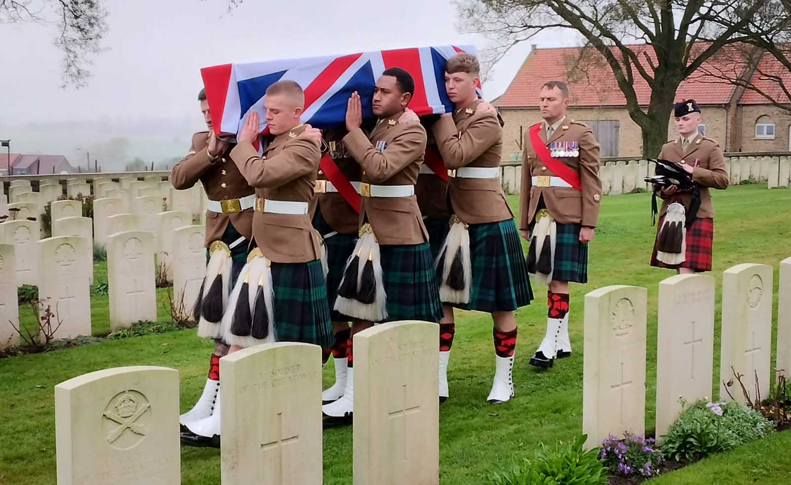 Three Great War soldiers buried with full military honours in Belgium