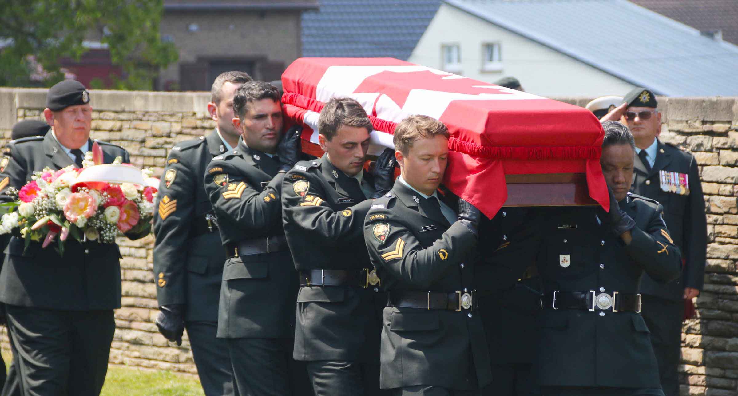 Three World War One Canadian Soldiers reburied at Loos British Cemetery